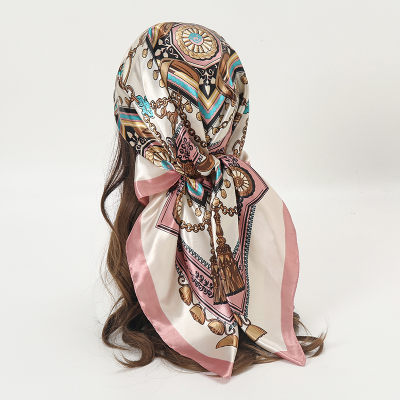 Women'S Fashion Headbands - Kerudung Satin Persegi Wanita Muslim Hijab