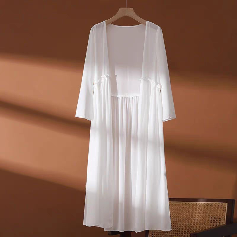Kimono Cardigan Women - Kardigan Panjang Kimono Sifon Musim Panas