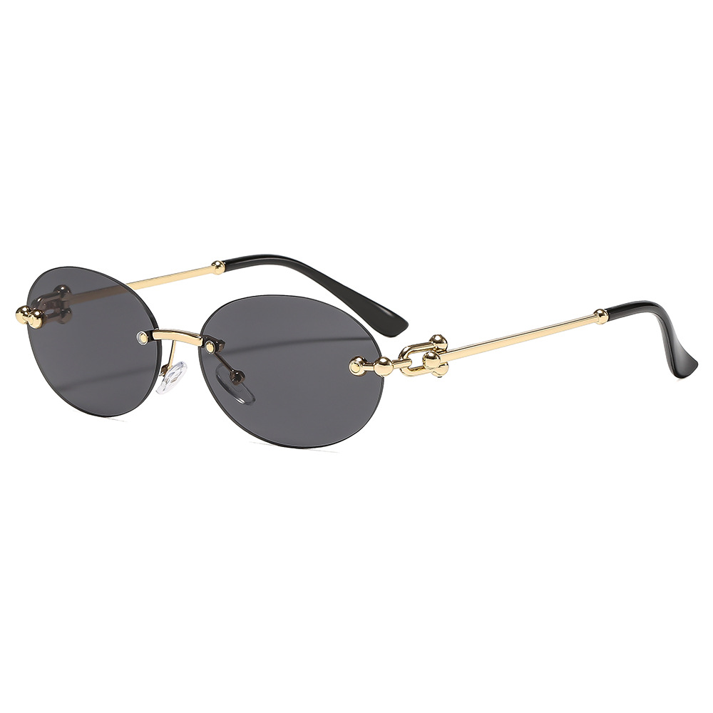 Women'S Fashion Reading Glasses - Kacamata Hitam Wanita Oval Tanpa Bingkai
