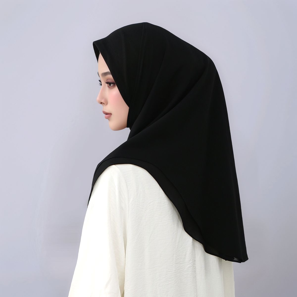 Women'S Fashion Headbands - Hijab Instan Siap Pakai Bahan Chiffon