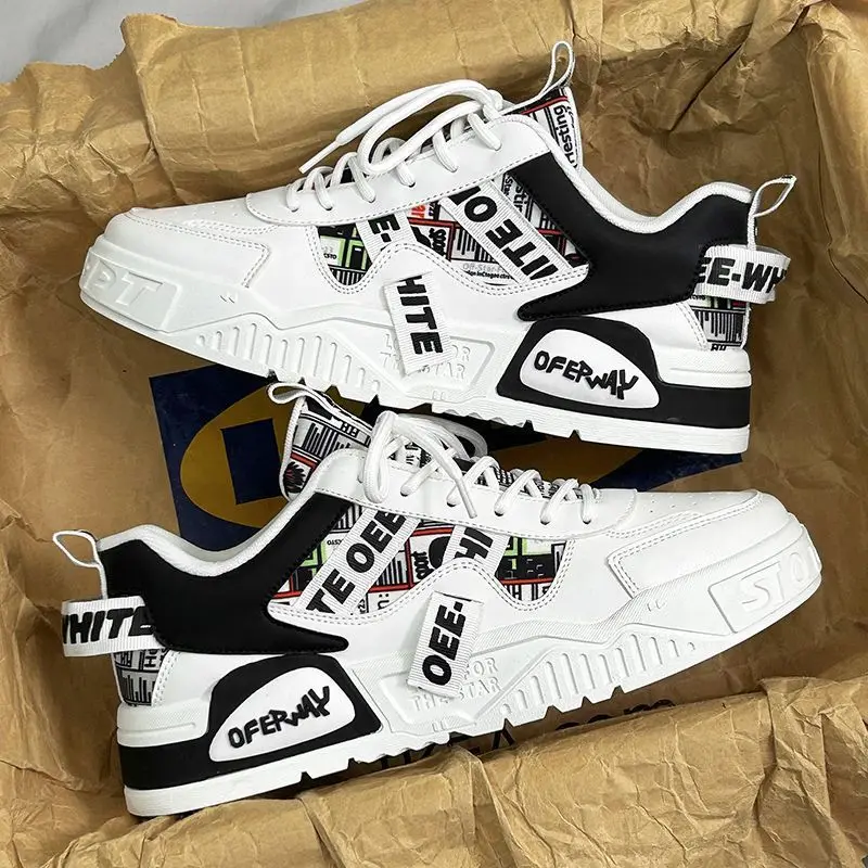 Women'S Fashion Tennis Shoes - Sepatu kets kulit Skateboard untuk pria,