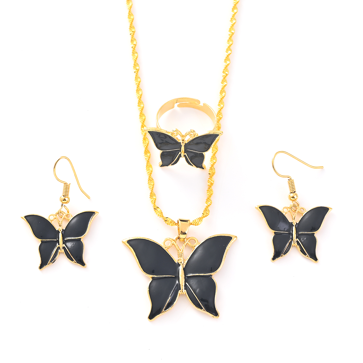 Women Fashion Png - Kalung liontin kupu-kupu bergaya cincin, anting-anting,