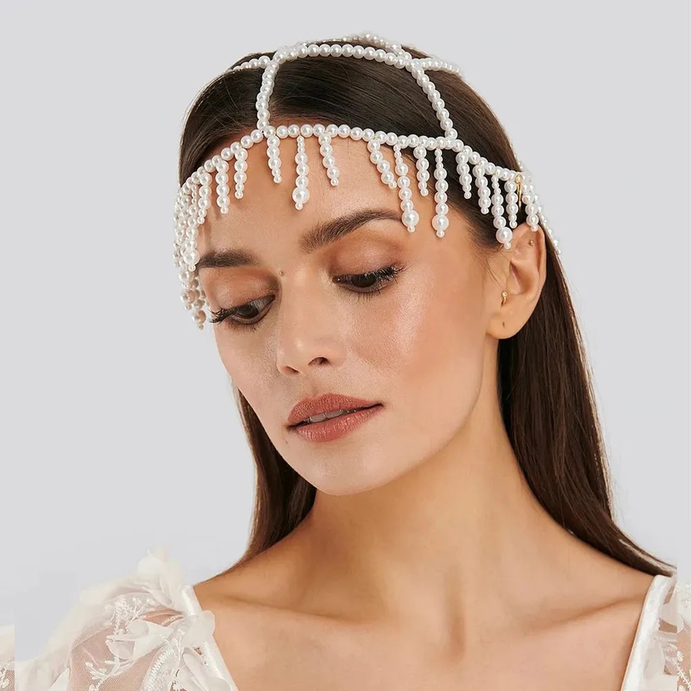 Women'S Fashion Roaring 20S - Aksesoris Rambut Rumbai Mutiara Fashion, Topi
