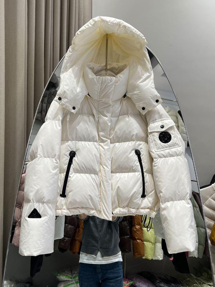 Women'S Fashion Quilted Jacket - Mantel bulu angsa putih hangat wanita,