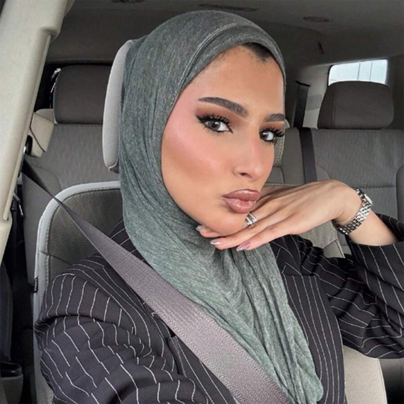 Women'S Fashion Headbands - Hijab Rayon Kerut Modis untuk Wanita