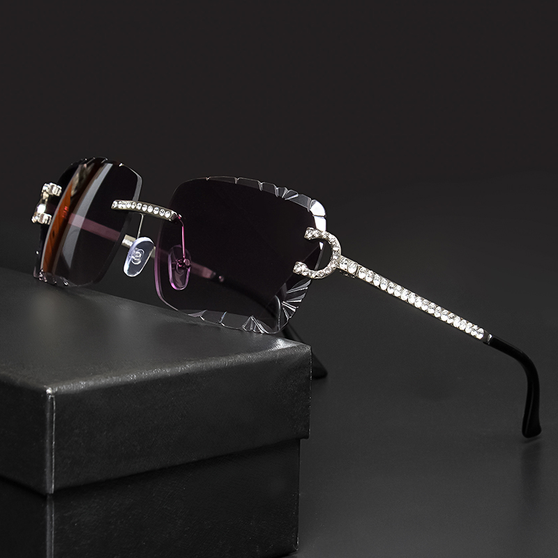 Women'S Fashion Reading Glasses - Kacamata Hitam Persegi Tanpa Bingkai Modis