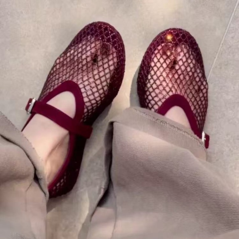 Women'S Fashion Loafers - Sandal Baotou Berhias Rhinestone Wanita 2026