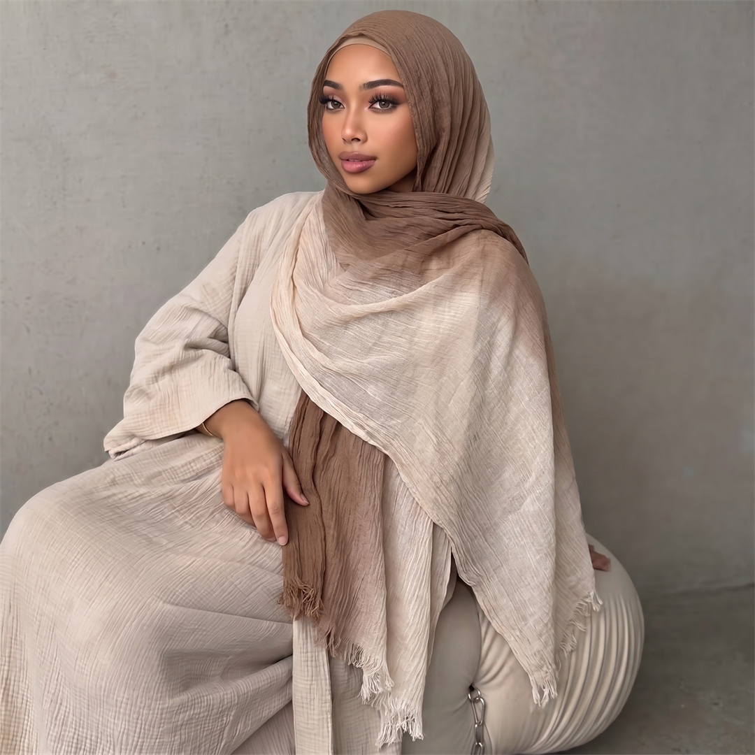 Women'S Fashion Headbands - Hijab Rayon Dua Warna Gradasi dengan