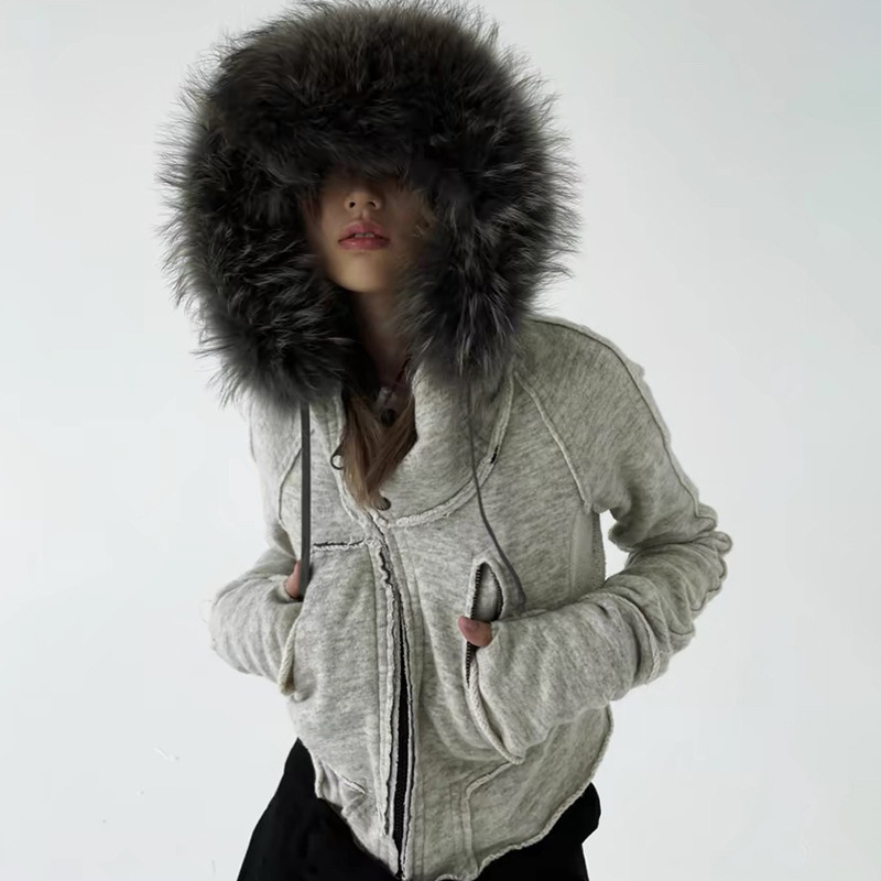 Women'S Fashion Zip Up Hoodies - Fashion Vintage Zip Up wanita, kaus