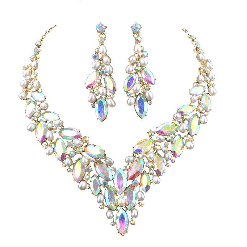 Women'S Fashion Jewellery - Halus emas kalung kristal mutiara anting