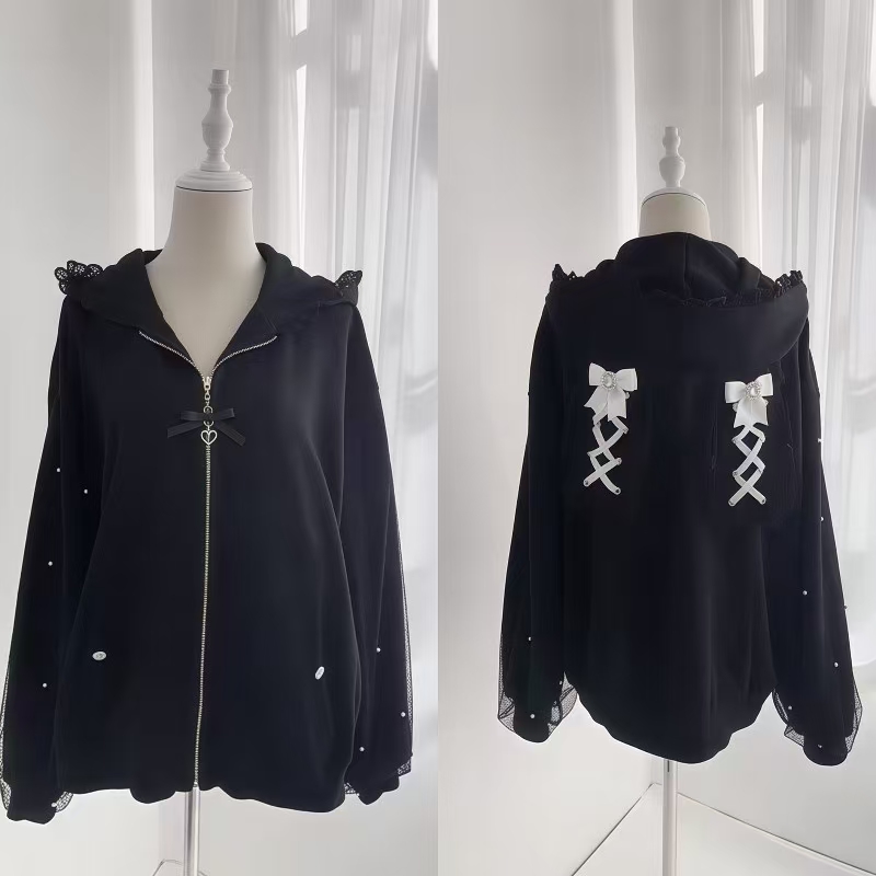 Women'S Fashion Zip Up Hoodies - Jaket Berkerudung Wanita Musim Dingin dengan