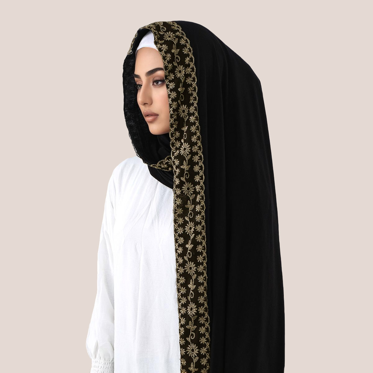 Hijab Muslim Jersey Katun Bord - Women'S Fashion Headbands ulasan dan harga