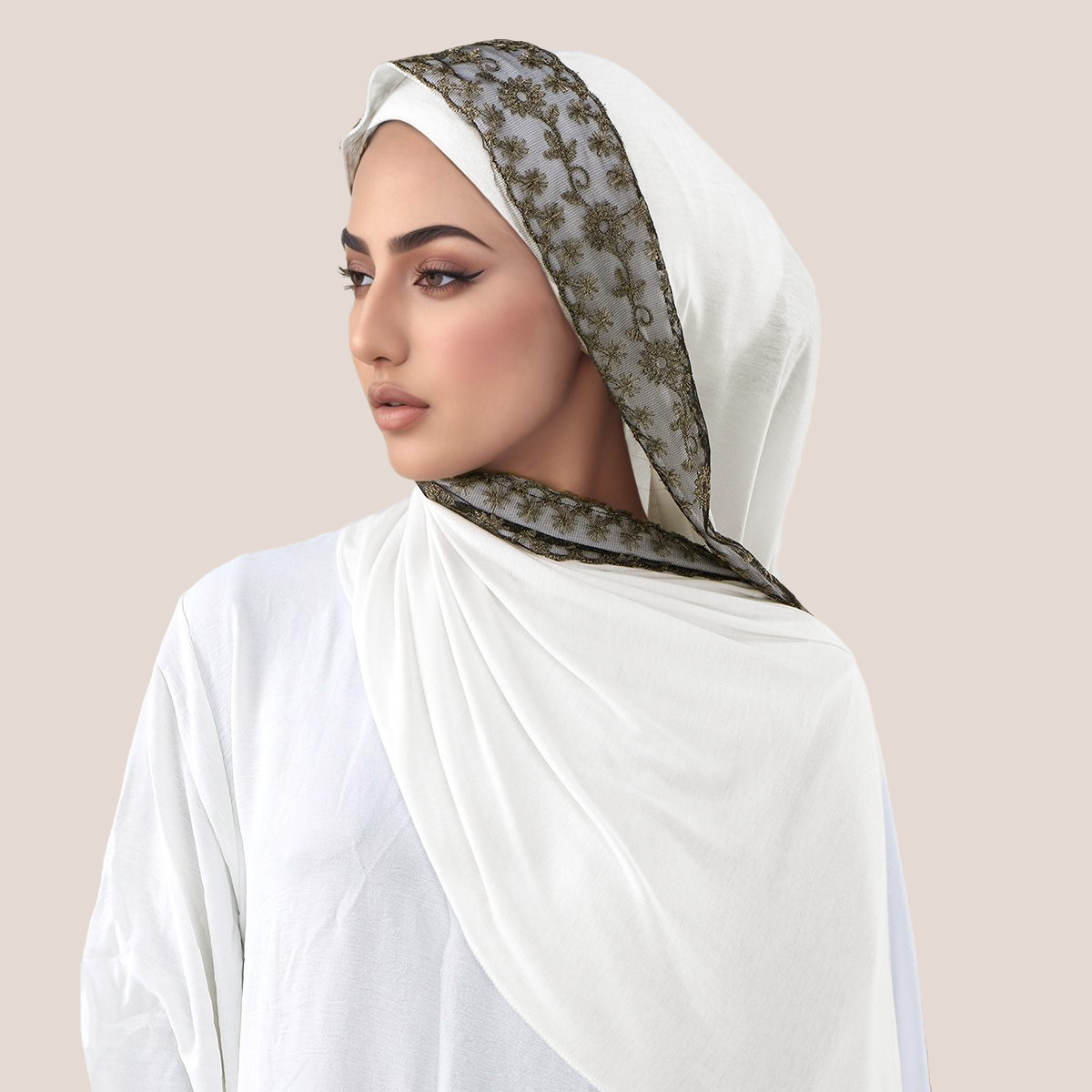 Hijab Muslim Jersey Katun Bord - Women'S Fashion Headbands ulasan dan harga