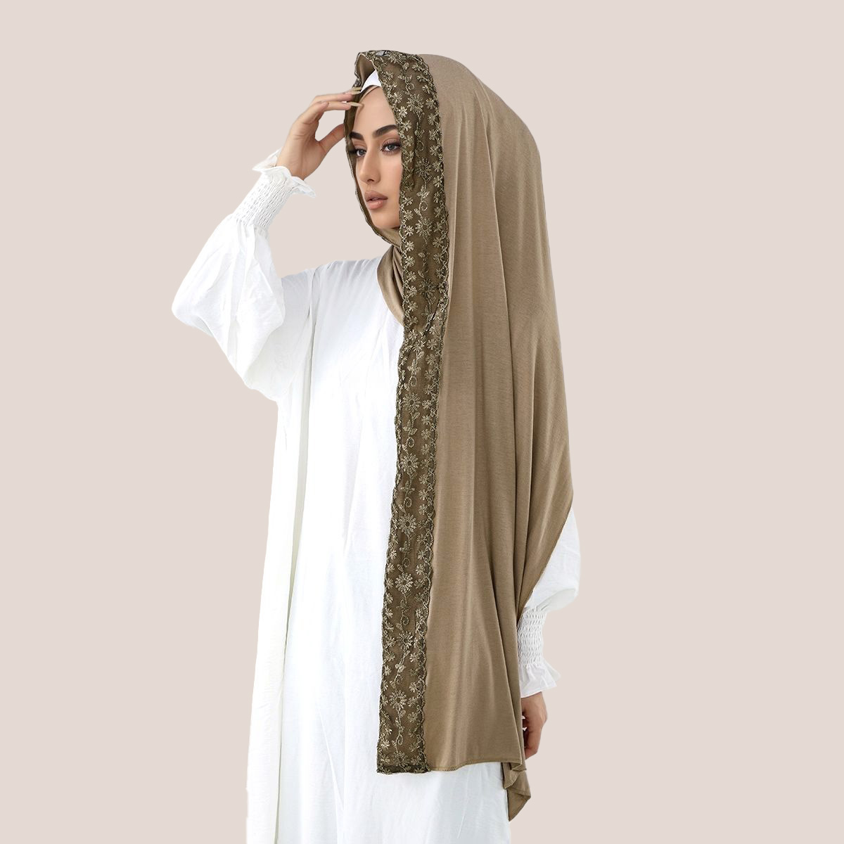 Hijab Muslim Jersey Katun Bord - Women'S Fashion Headbands ulasan dan harga