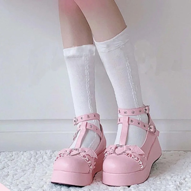 Sepatu Mary Janes Wedges Gespe - Women'S Fashion Loafers ulasan dan harga