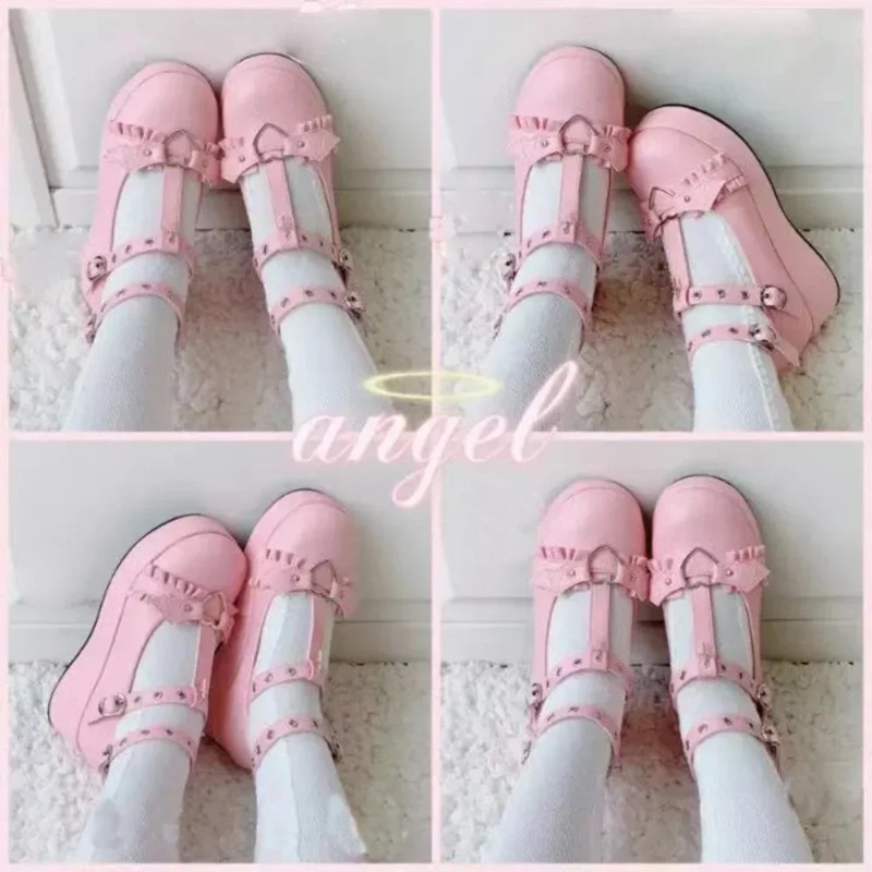 Sepatu Mary Janes Wedges Gespe - Women'S Fashion Loafers ulasan dan harga