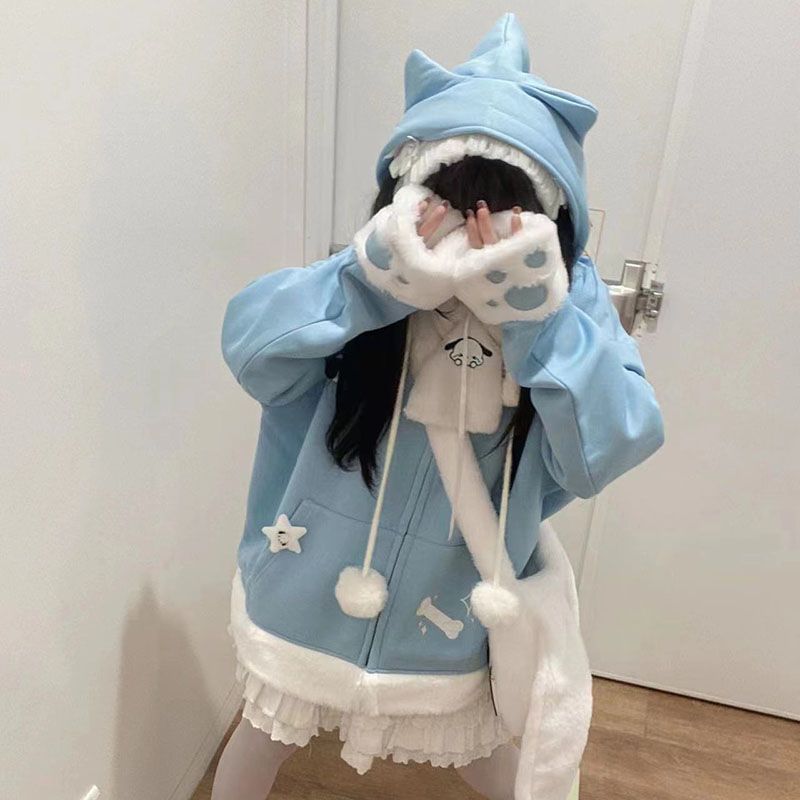 Hoodie Wanita Bergaya Anime Je - Women'S Fashion Zip Up Hoodies ulasan dan harga
