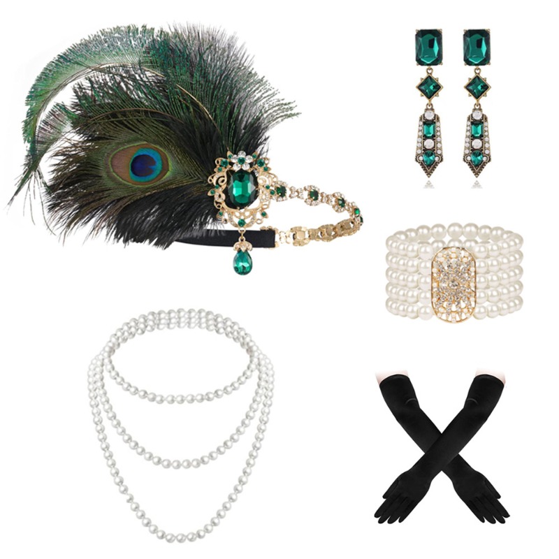 Flapper Set Aksesori 1920s, pa - Women'S Fashion Roaring 20S ulasan dan harga
