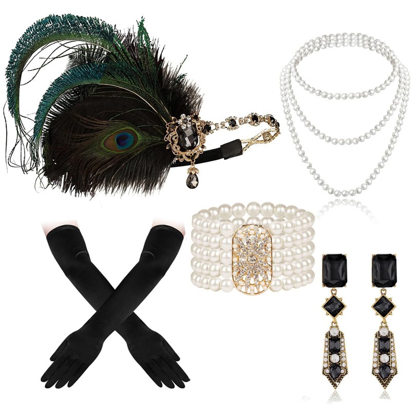 Flapper Set Aksesori 1920s, pa - Women'S Fashion Roaring 20S ulasan dan harga