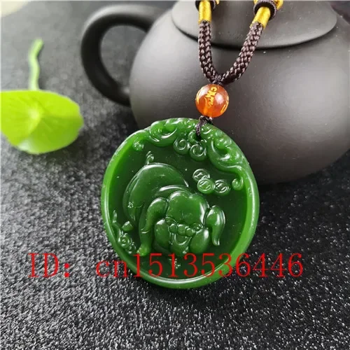 Kalung Liontin Giok Ukiran Bab - Women'S Fashion Jewellery ulasan dan harga
