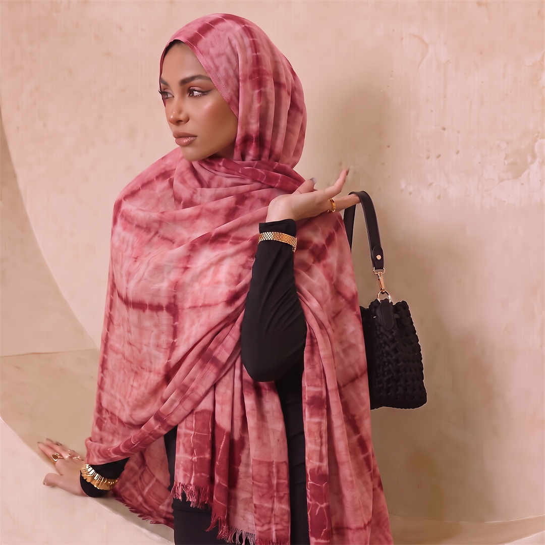 Hijab Rayon Tie Dye dengan Rum - Women'S Fashion Headbands ulasan dan harga
