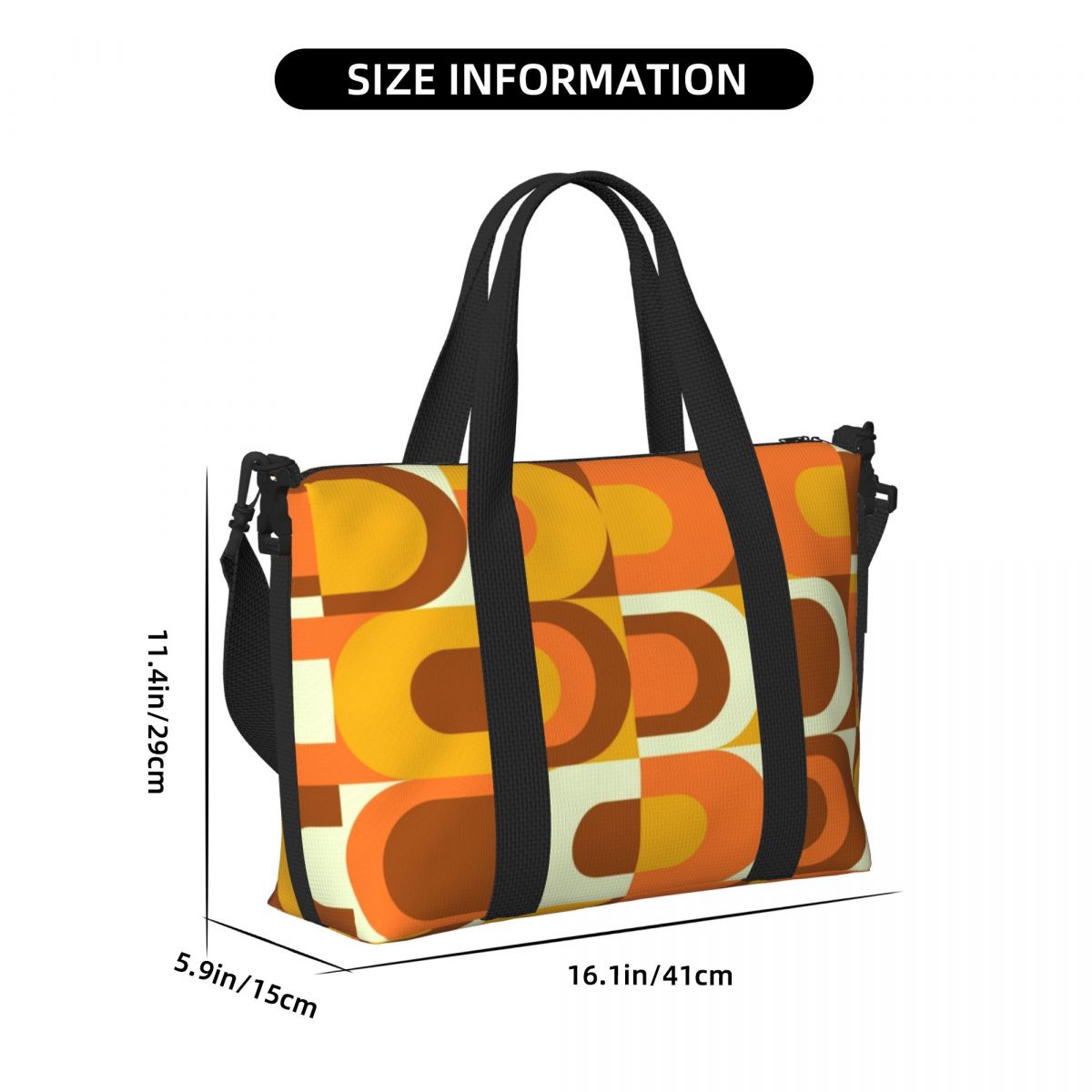 Tas Tote motif 70s, tas Tote w - Women'S Fashion Of The 70S ulasan dan harga