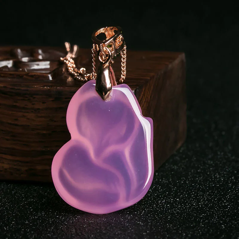 Alami Ungu Batu Akik Fox Liont - Women'S Fashion Jewellery ulasan dan harga