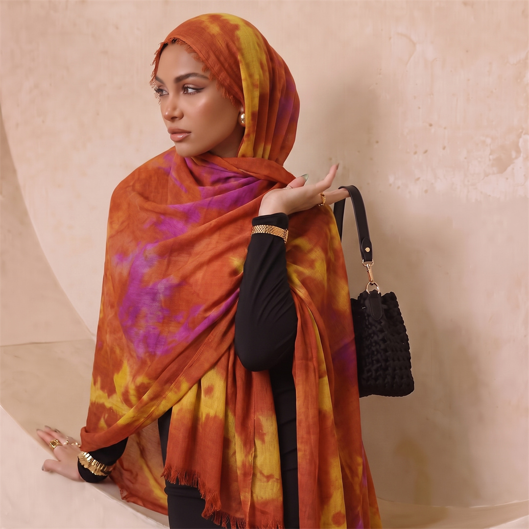 Hijab rayon motif tie dye boho - Women'S Fashion Headbands ulasan dan harga