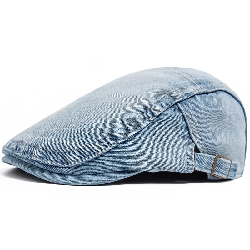Topi Baret Denim Katun yang Da - Women Fashion Nz ulasan dan harga