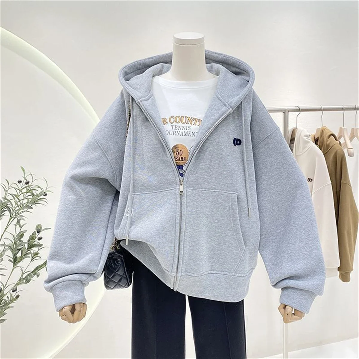 Hoodie Sweatshirt Wanita Musim - Women'S Fashion Zip Up Hoodies ulasan dan harga