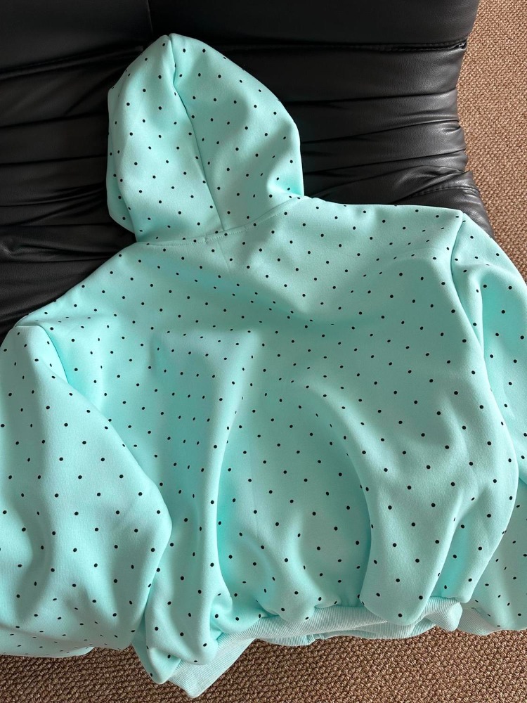 Sweatshirt Polkadot Amerika Te - Women'S Fashion Zip Up Hoodies ulasan dan harga