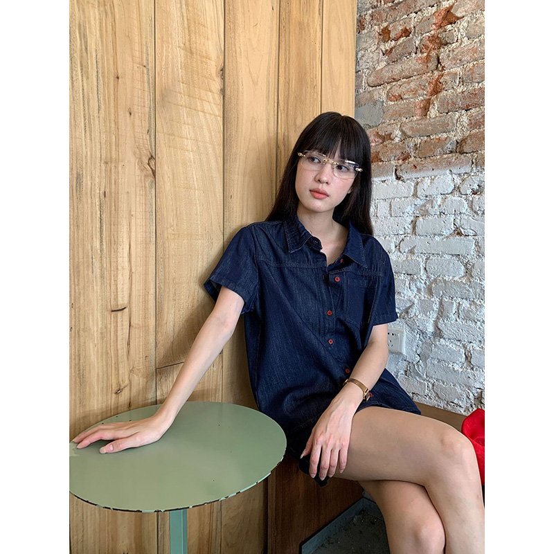 Benuynffy Kemeja Denim Lengan  - Women Fashion Jeans ulasan dan harga