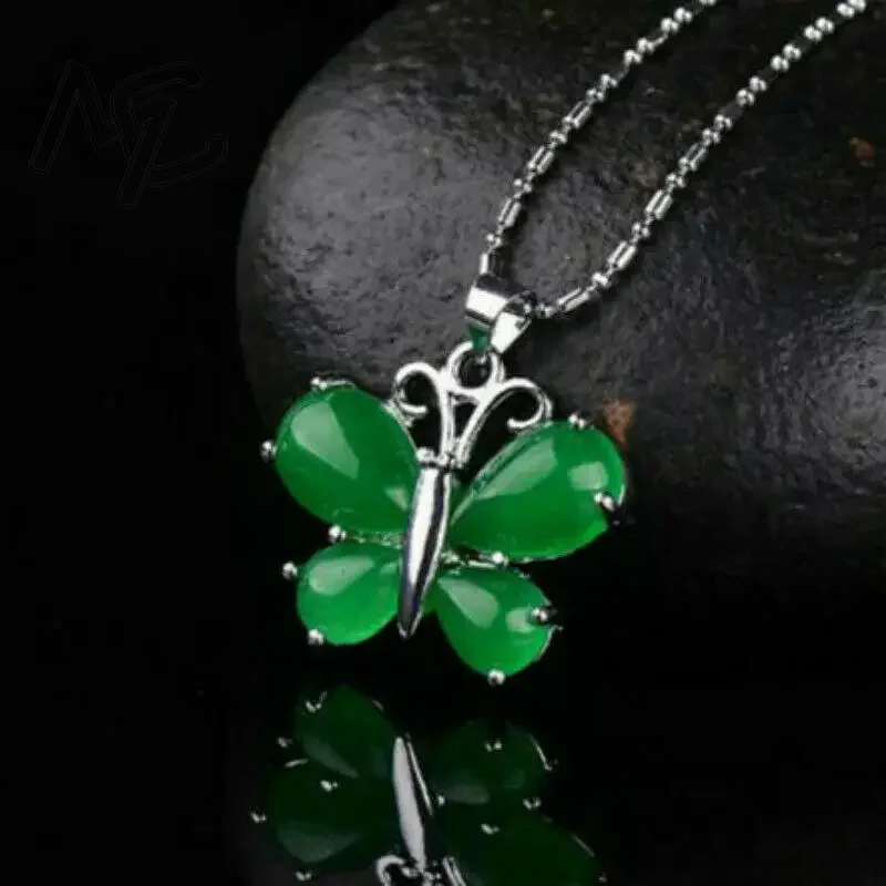 S925 Perak Hijau Giok Liontin  - Women'S Fashion Jewellery ulasan dan harga
