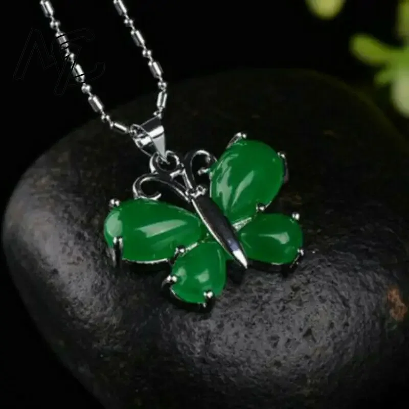 S925 Perak Hijau Giok Liontin  - Women'S Fashion Jewellery ulasan dan harga