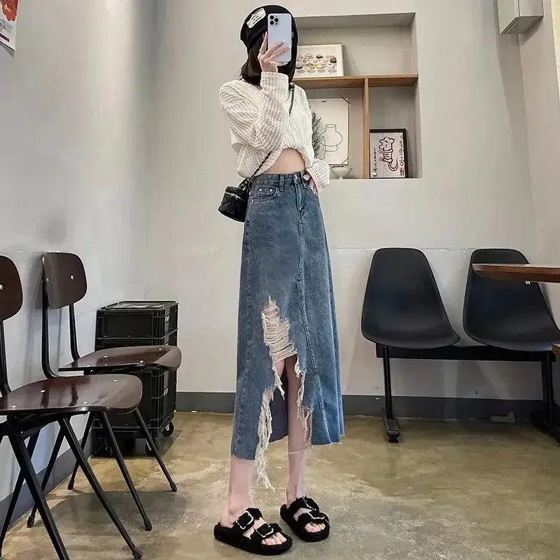 Rok Denim Wanita Pinggang Ting - Women Fashion Jeans ulasan dan harga