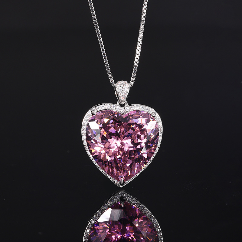 Shiny Cut Heart liontin kalung - Women'S Fashion Jewellery ulasan dan harga