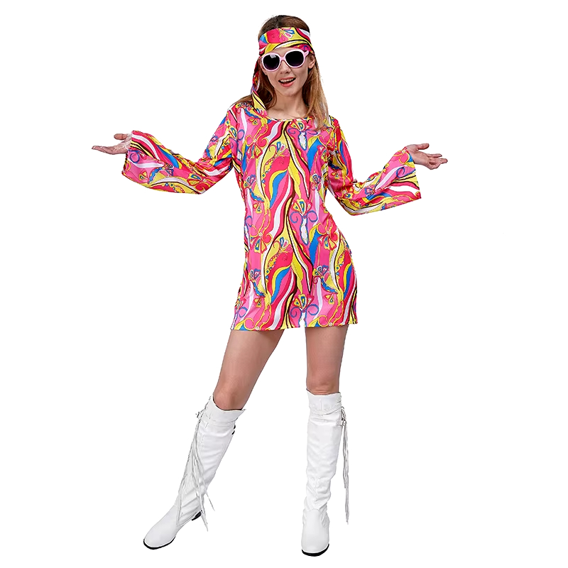 Kostum Cosplay Hippie 1960-an  - Women'S Fashion In The 1960S ulasan dan harga