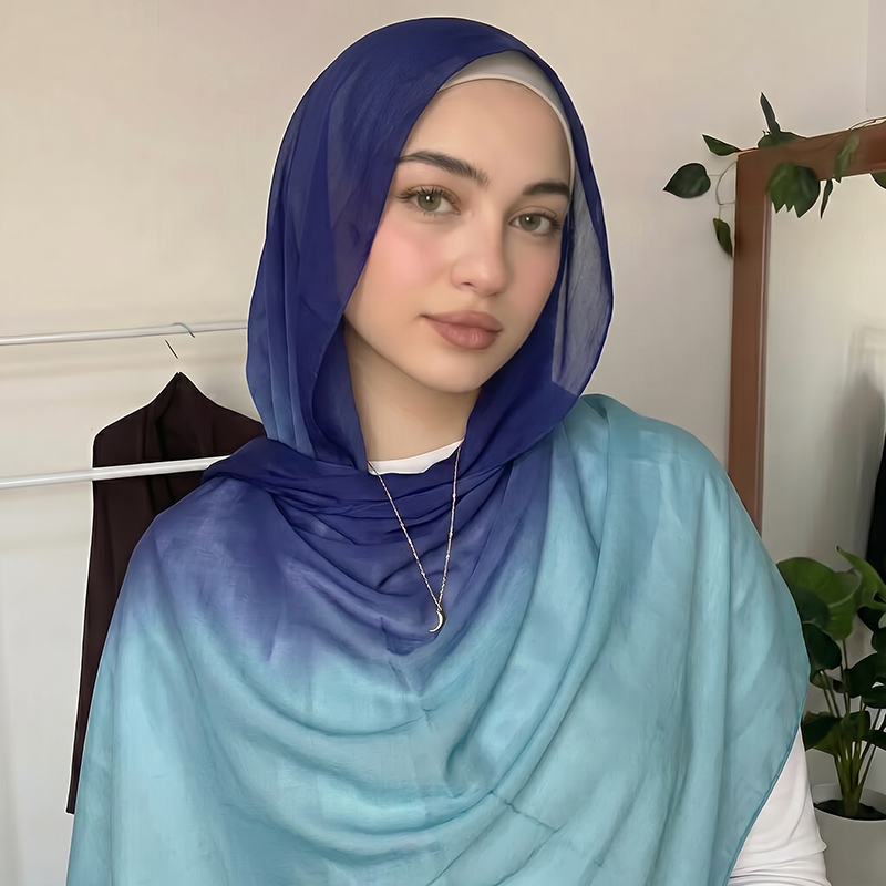 Hijab Muslim Ombre, Kerudung L - Women'S Fashion Headbands ulasan dan harga