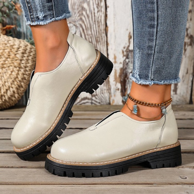 Sepatu Wanita Gaya Retro Inggr - Women'S Fashion Loafers ulasan dan harga