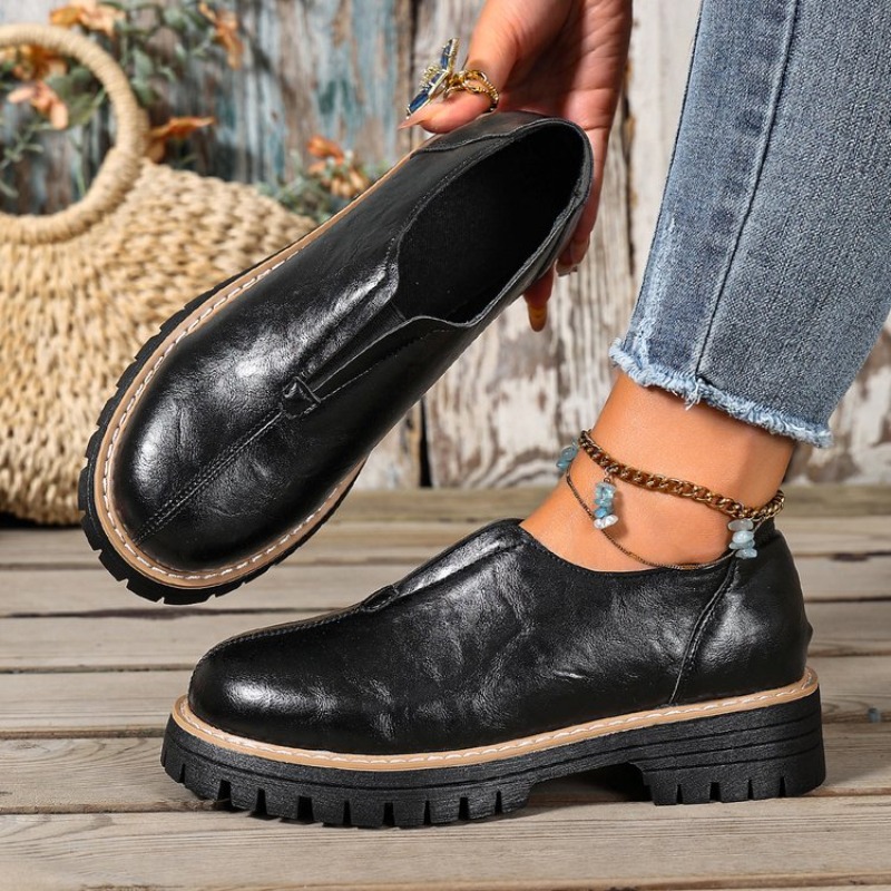 Sepatu Wanita Gaya Retro Inggr - Women'S Fashion Loafers ulasan dan harga