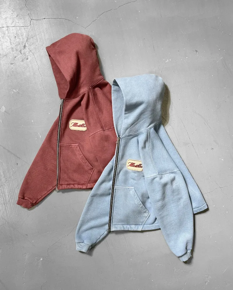 Y2K Sweter Berkerudung Longgar - Women'S Fashion Zip Up Hoodies ulasan dan harga