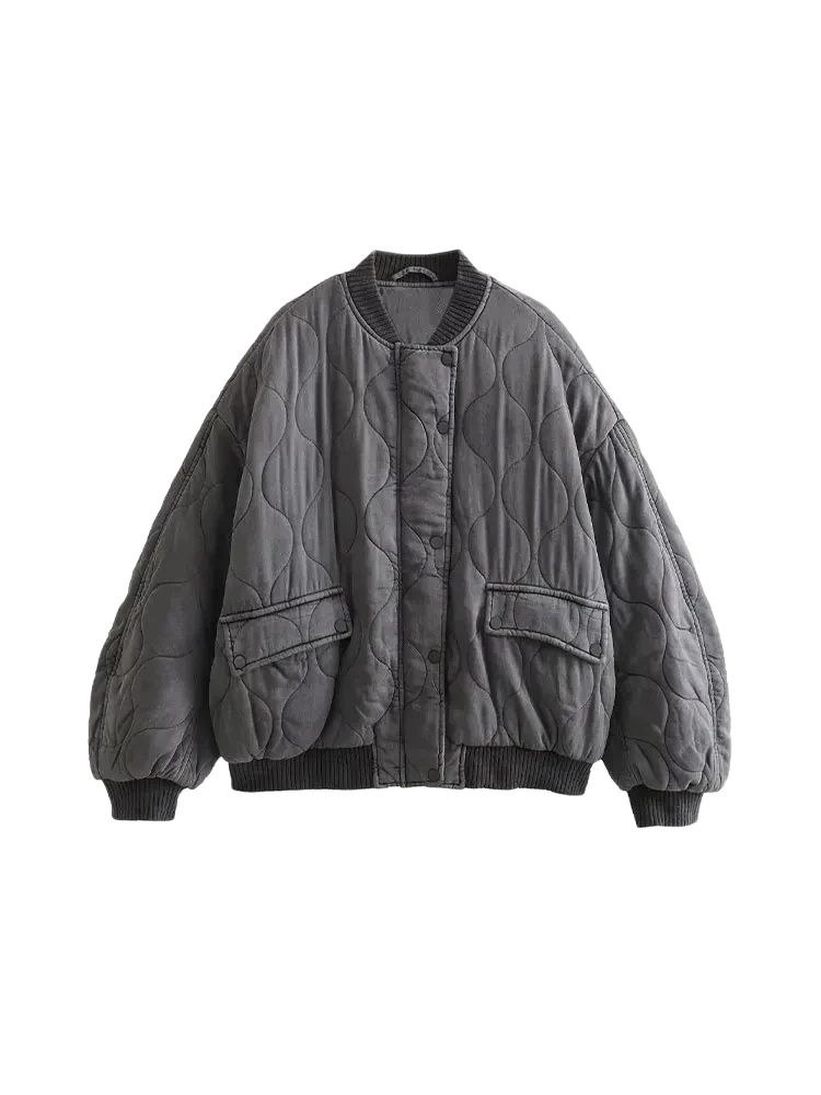 Jaket Bomber Wanita Model Over - Women'S Fashion Quilted Jacket ulasan dan harga