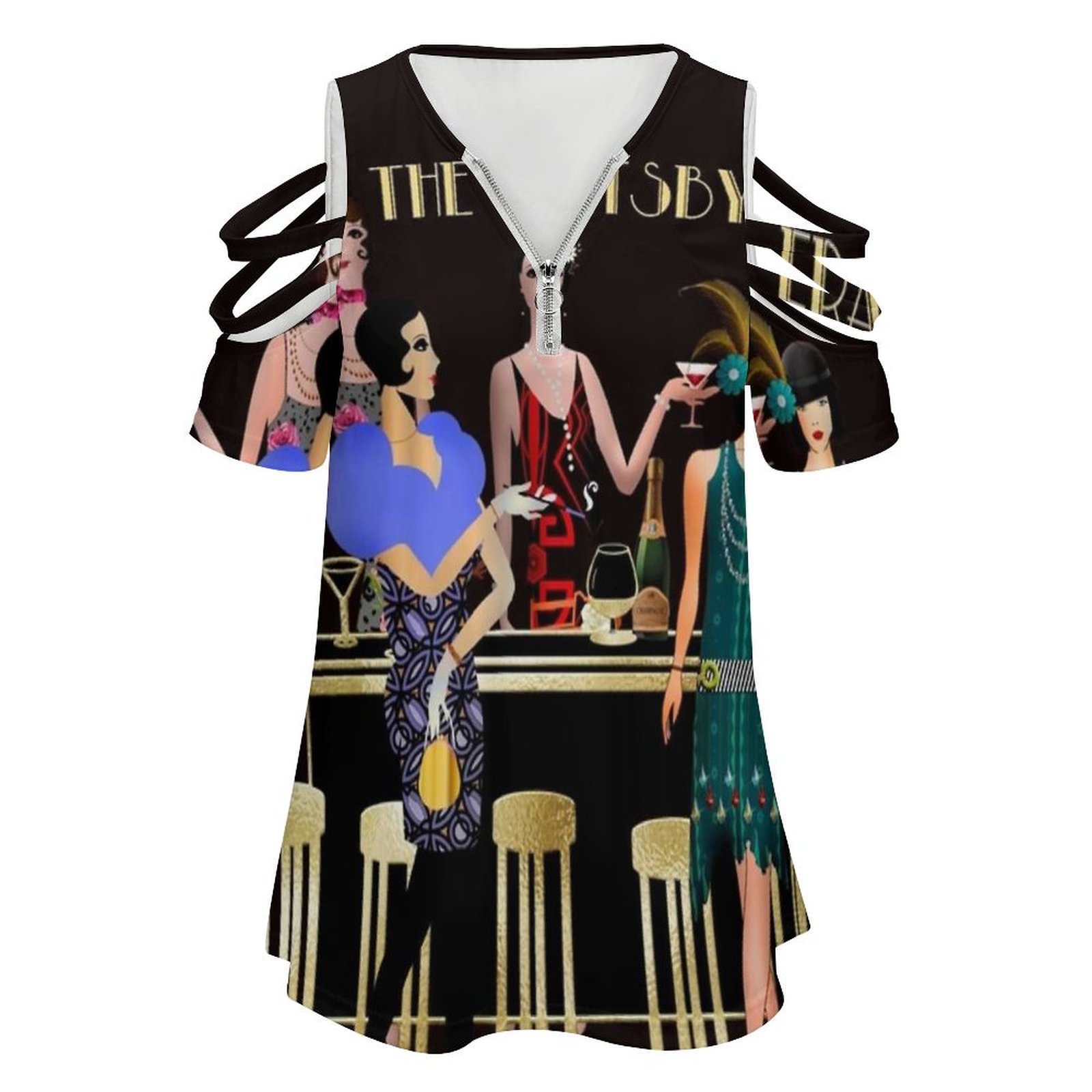 The Gatsby Era kaus Wanita len - Women'S Fashion Roaring 20S ulasan dan harga