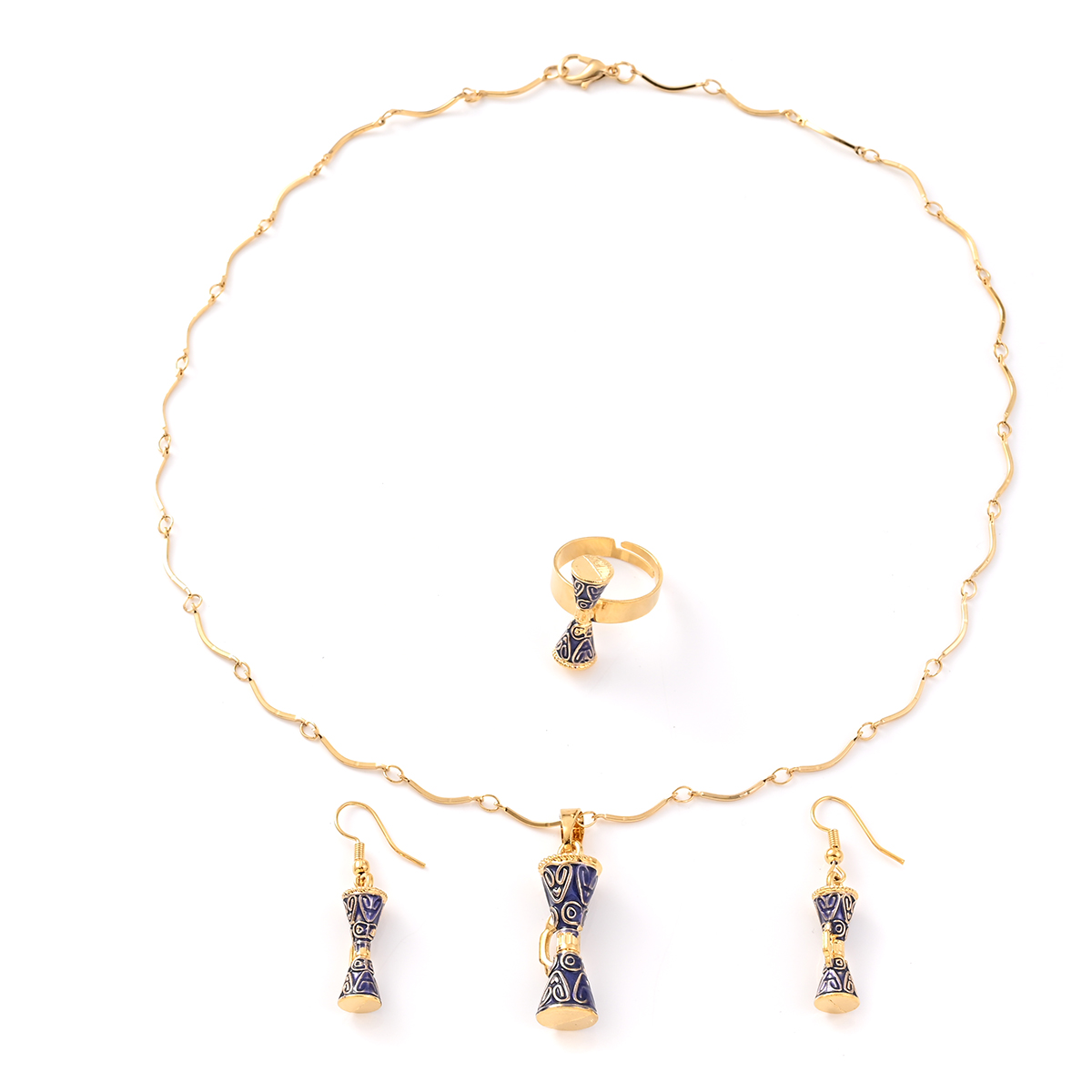 Bergaya Drum biru kalung liont - Women Fashion Png ulasan dan harga