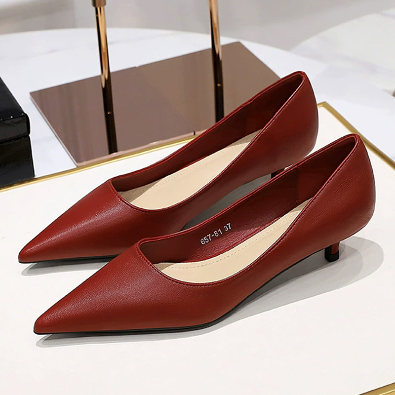 Sepatu Hak Sedang Runcing 4 Cm - Xxl Women Fashion ulasan dan harga