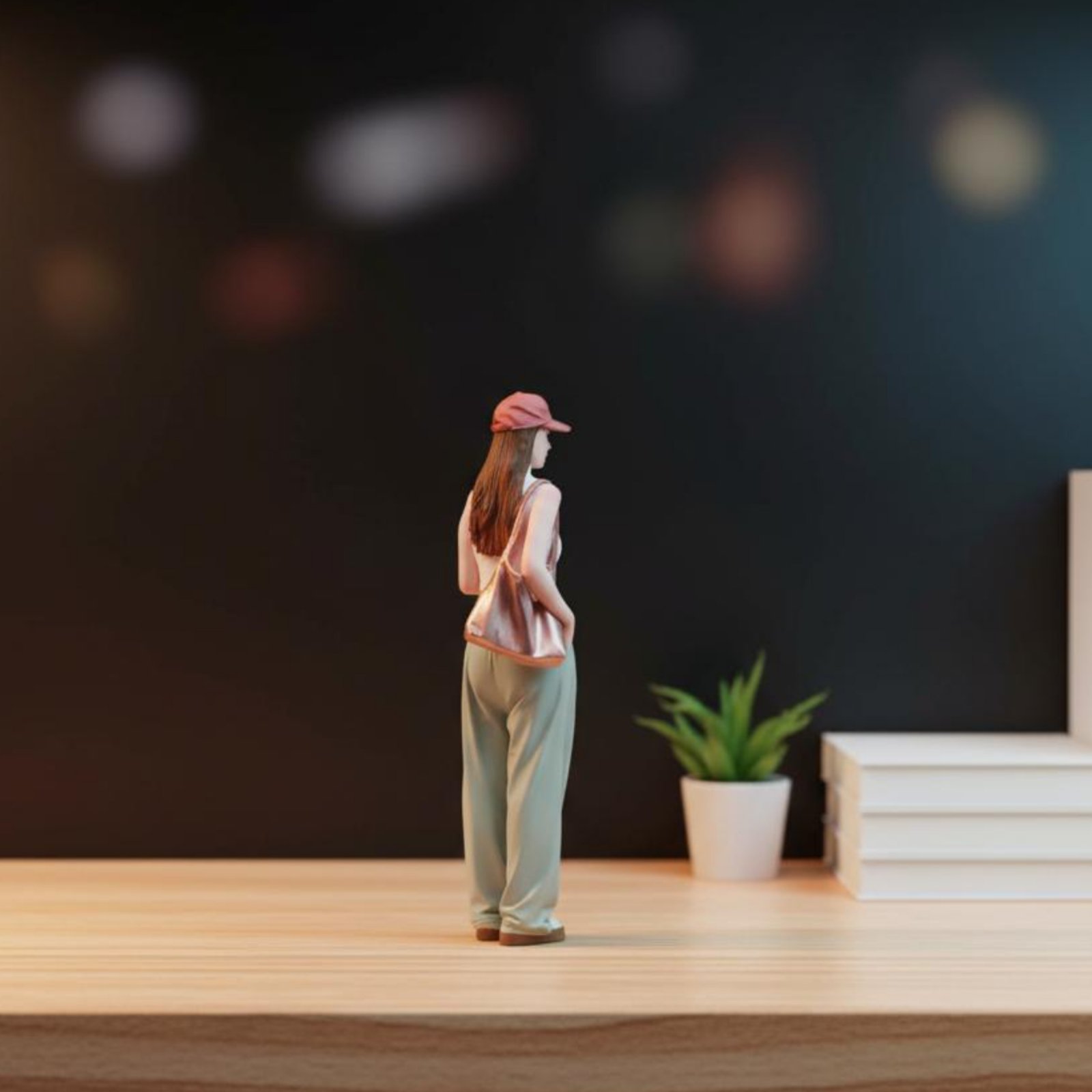 Figur Gadis Memegang Kopi, Min - Women Fashion Pose ulasan dan harga