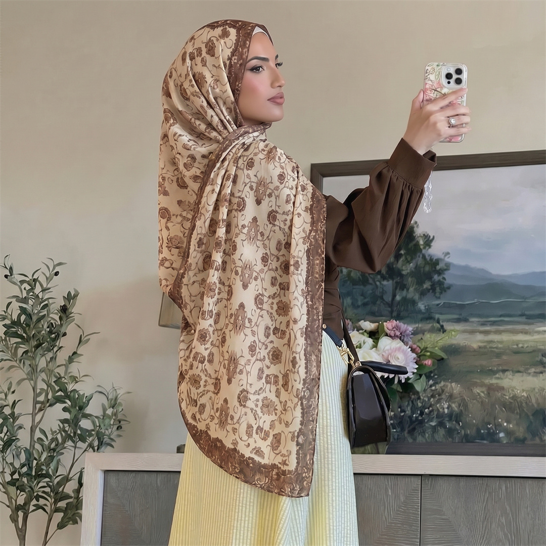 Hijab Cetak Bunga Vintage Lemb - Women'S Fashion Headbands ulasan dan harga
