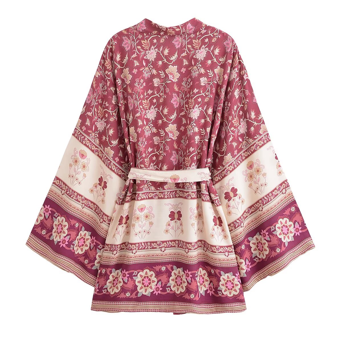 BOHO Kemeja Kimono Gambar Bung - Kimono Cardigan Women ulasan dan harga